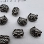 Пуговицы кошки металл темное серебро, 18 мм