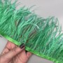 Перья натуральные, ярко-зеленые, 11 см