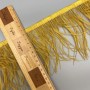 Перья натуральные, горчично-желтые, 11 см
