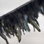 Перья натуральные, зеленовато- черные, 15 см