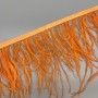 Перья натуральные, ярко-оранжевые, 11 см