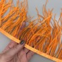 Перья натуральные, ярко-оранжевые, 11 см