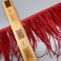 Перья натуральные, ярко-красные, 11 см