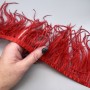 Перья натуральные, ярко-красные, 11 см