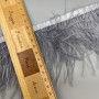 Перья натуральные, серый холодный, 9 см