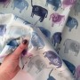 Ткань хлопок голубой со слонами