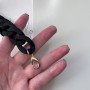 Цепочка брелок пластиковая черная матовая, 20 см