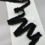Тесьма текстильная  черная с люрексом , 20 мм