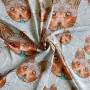 Ткань плательно-блузочная с принтом кошки