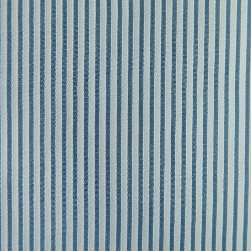 Ткань вискозный батист в полоску синего цвета
