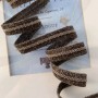 Тесьма бархатистая с цепочками- шариками шоколадного цвета