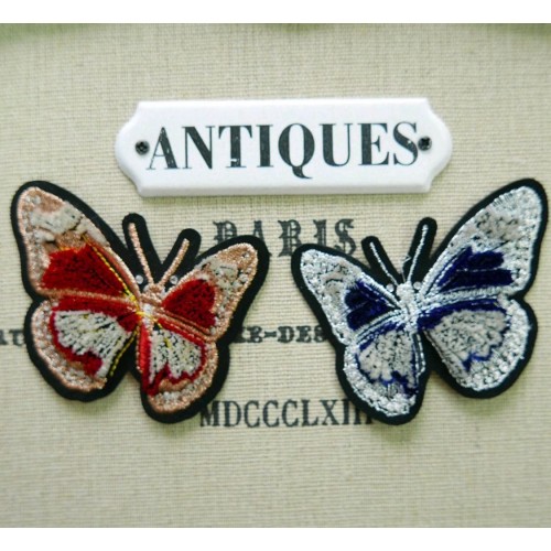 Нашивки бархатные для одежды бабочки