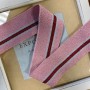 Подвязы трикотажные розового цвета с люрексом и цветными полосками