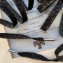 Шнурки трикотажные чёрного цвета с серебристым люрексом