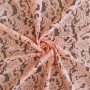 Ткань кружево персиково-розовое с фестонным краем