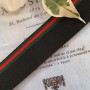 Резинка эластичная для поясов черная с цветными полосками в стиле Gucci