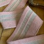 Трикотажные подвязы вискозные, нежно-розового цвета с прозрачной полоской