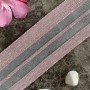 Подвязы трикотажные светло-розовые с люрексом