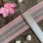 Подвязы трикотажные светло-розовые с люрексом