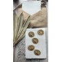 Пуговицы металлические золотистые с остроконечной звездой, 25 мм