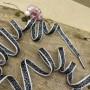 Шнурки трикотажные чёрные с люрексом и белыми полосками