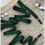 Шнурки трикотажные кругловязаные,зелёные, с люрексом