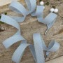 Шнурки прозрачные светло-голубые с люрексом