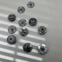 Кнопки пришивные, металл темное серебро, 18 мм