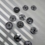 Кнопки пришивные, металл темное серебро, 18 мм