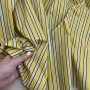 Ткань хлопок с принтом полоска, желтый