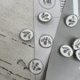 Пуговицы белые с серебристой мухой, 18 мм